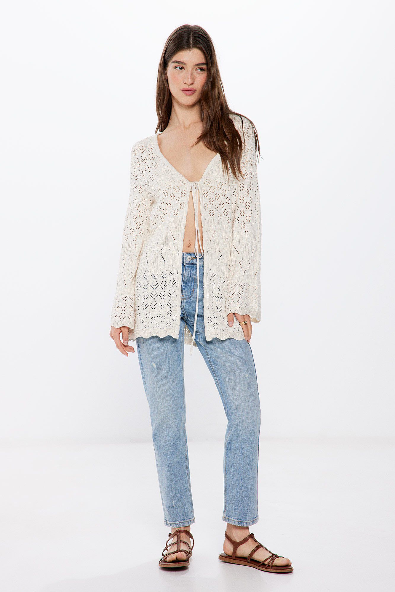 Springfield Cardigan Pointelle natural