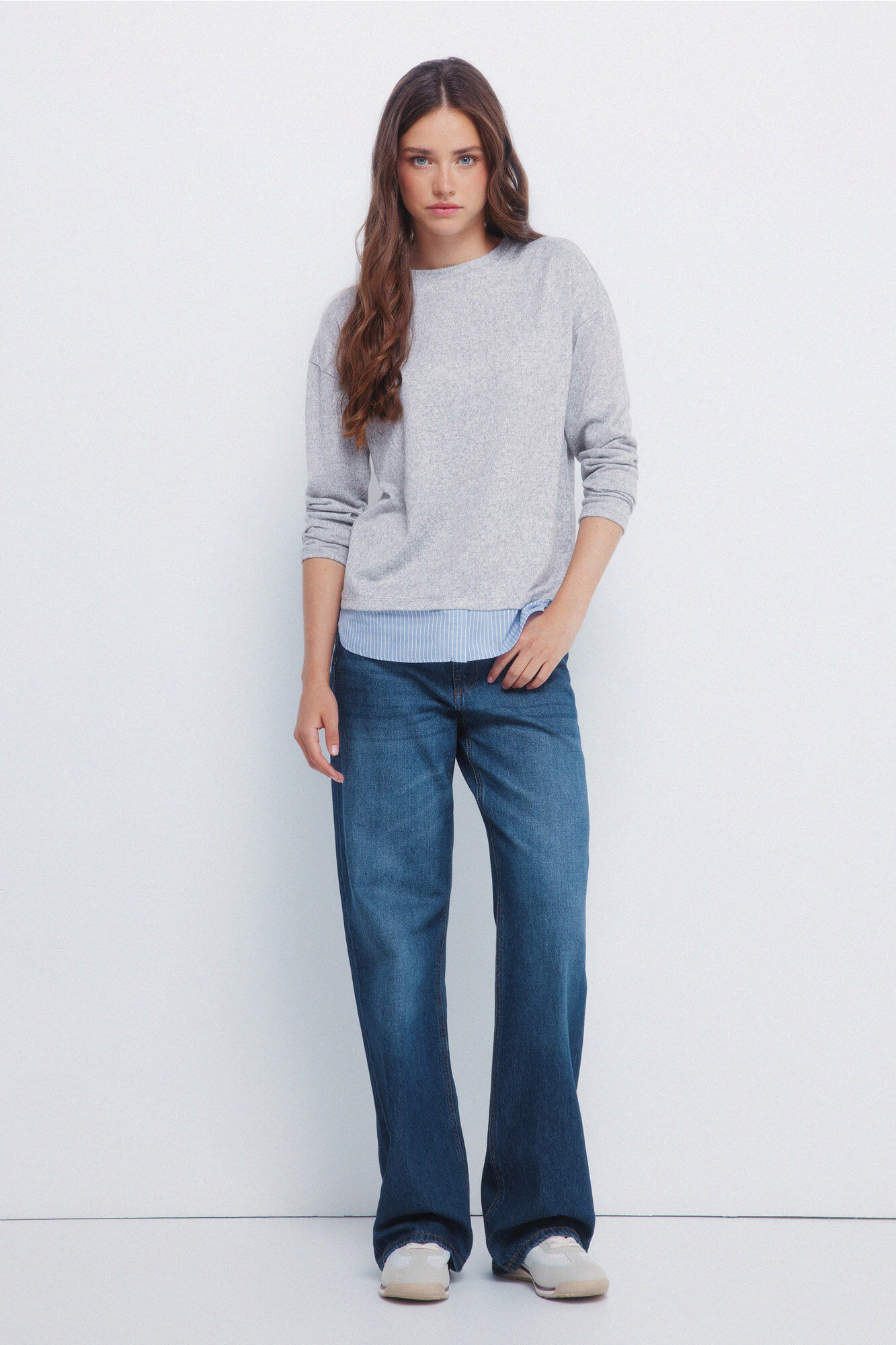 Springfield Playera combinada gris