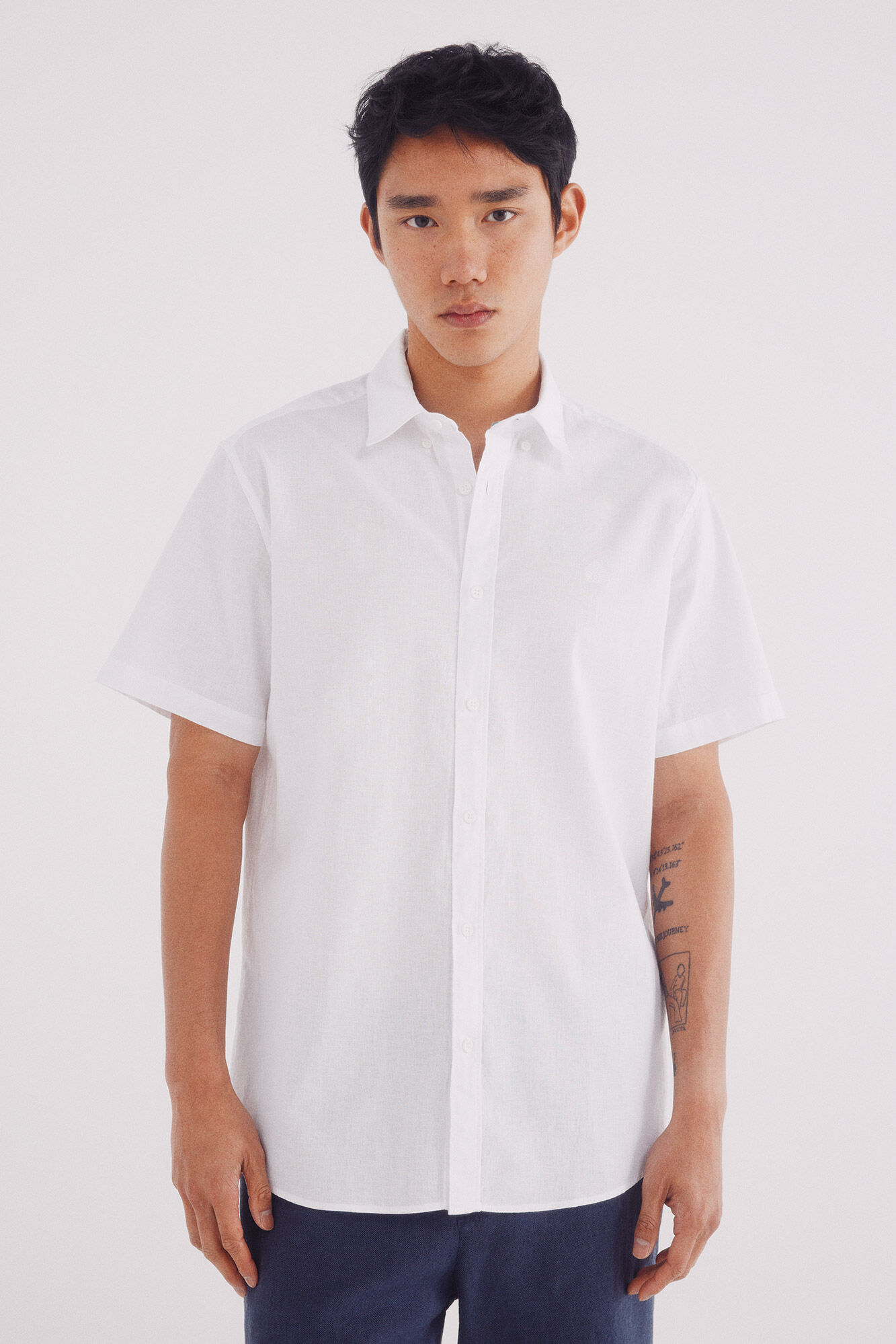 Springfield Camisa manga corta lino