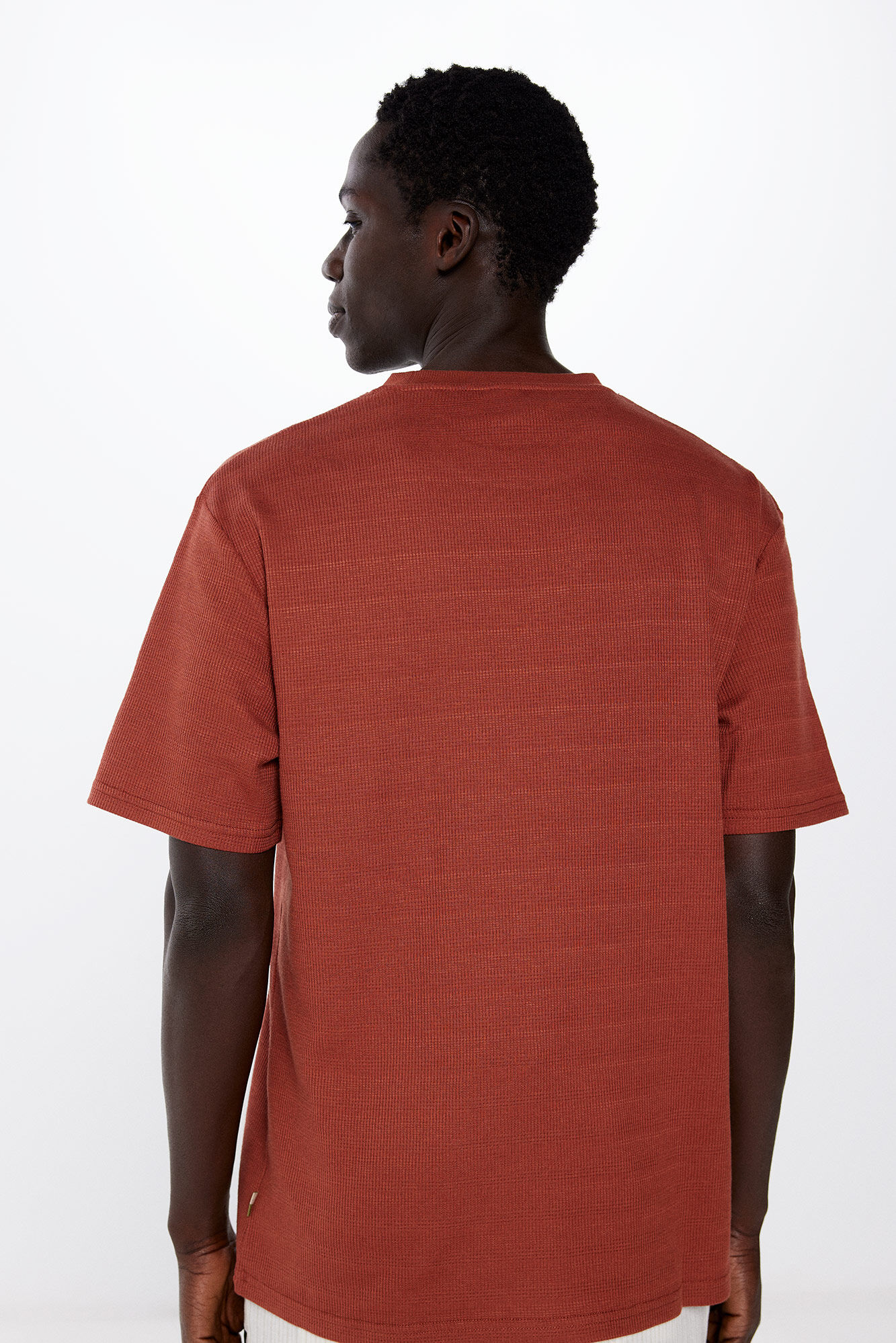 Springfield Playera estructura rayada nude