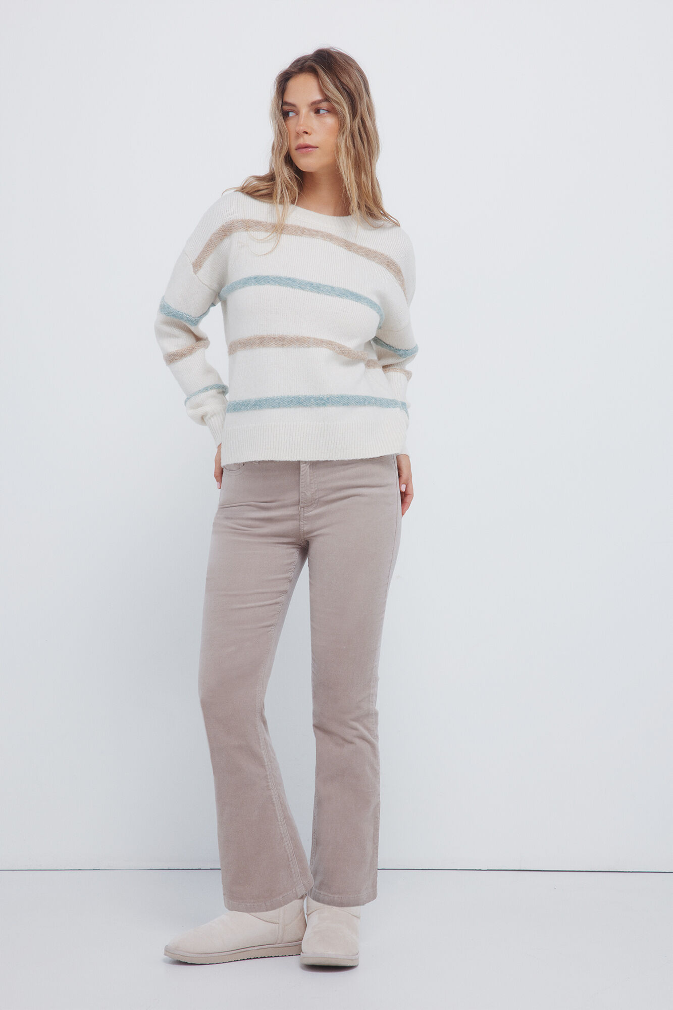 Springfield Pantalones acampanados de pana caf&eacute;