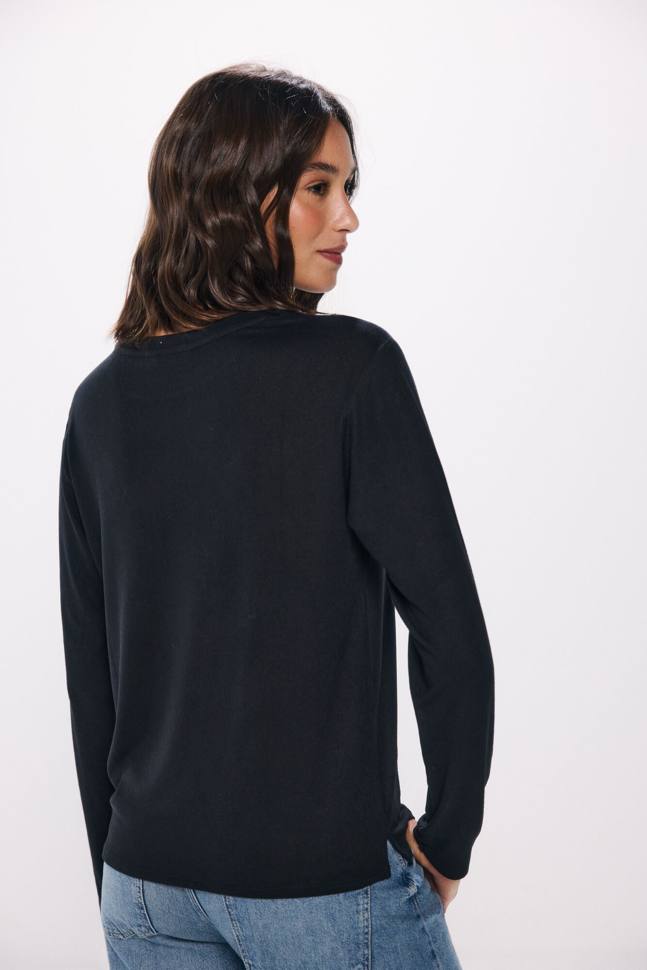 Springfield Playera botones hombro negro