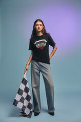 Springfield Playera "You&acute;ll never catch me" negro