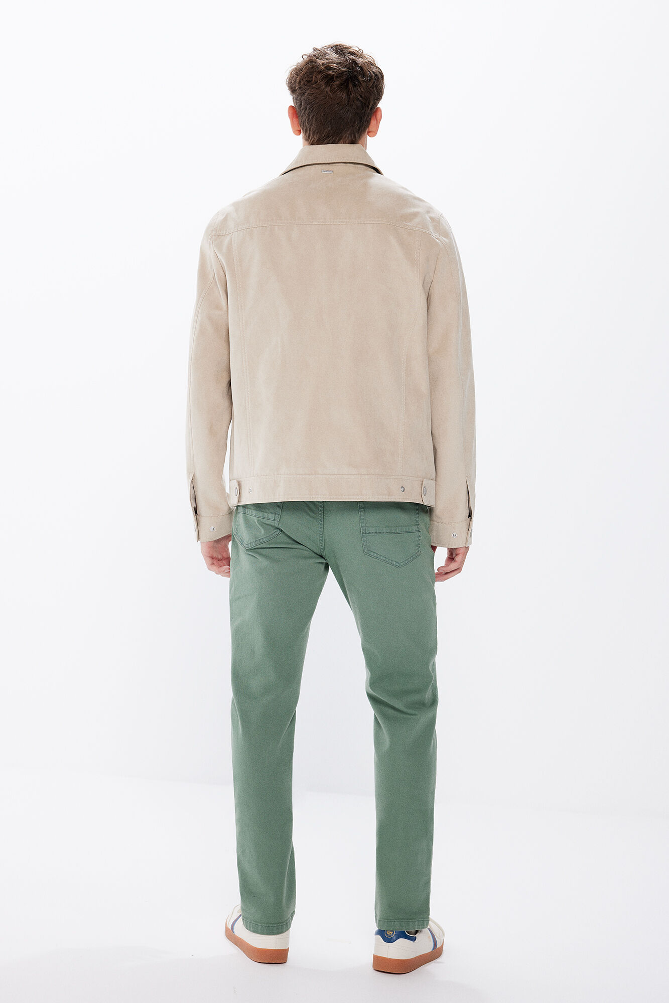 Springfield Pantal&oacute;n color slim fit verde