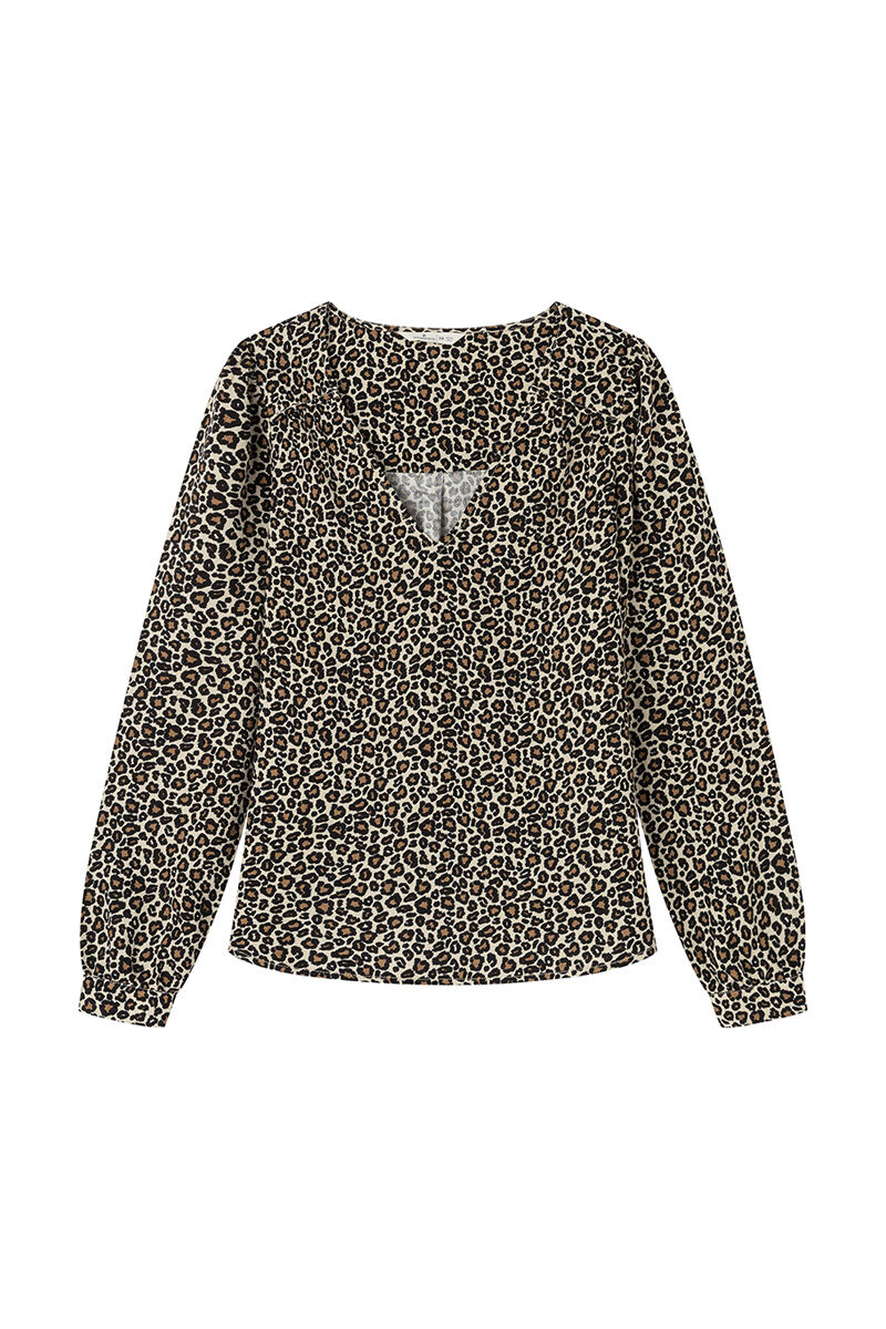 Springfield Blusa fluida lurex nude