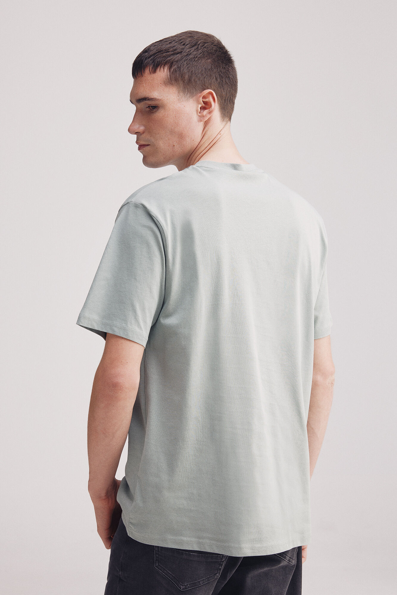 Springfield Playera b&aacute;sica cuello redondo caza oscuro
