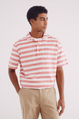 Springfield Polo r&uacute;stico rayas horizontales regular fit rojo