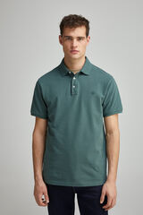 Springfield Polo piqu&eacute; contraste tapeta slim fit verde
