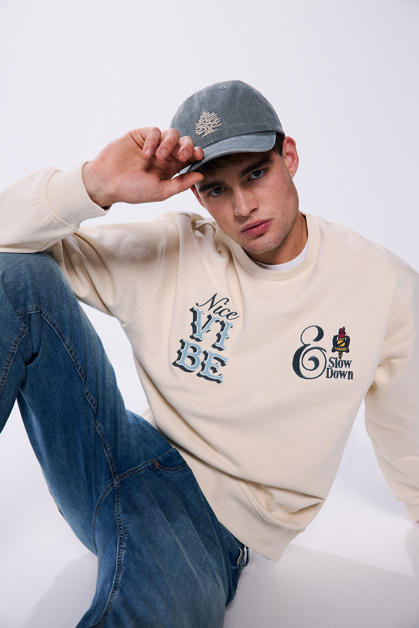 Springfield Gorra b&aacute;sica vaquera gris