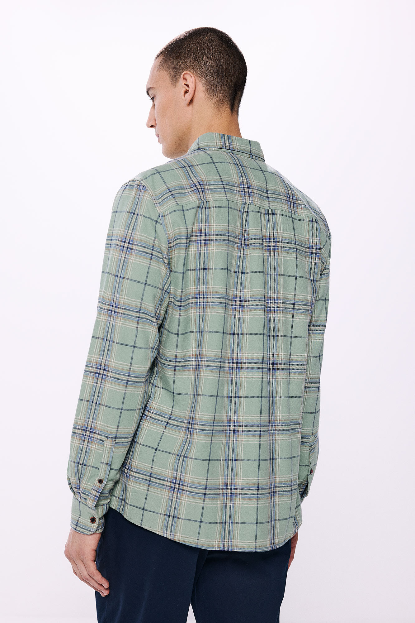 Springfield Camisa cuadros caza oscuro