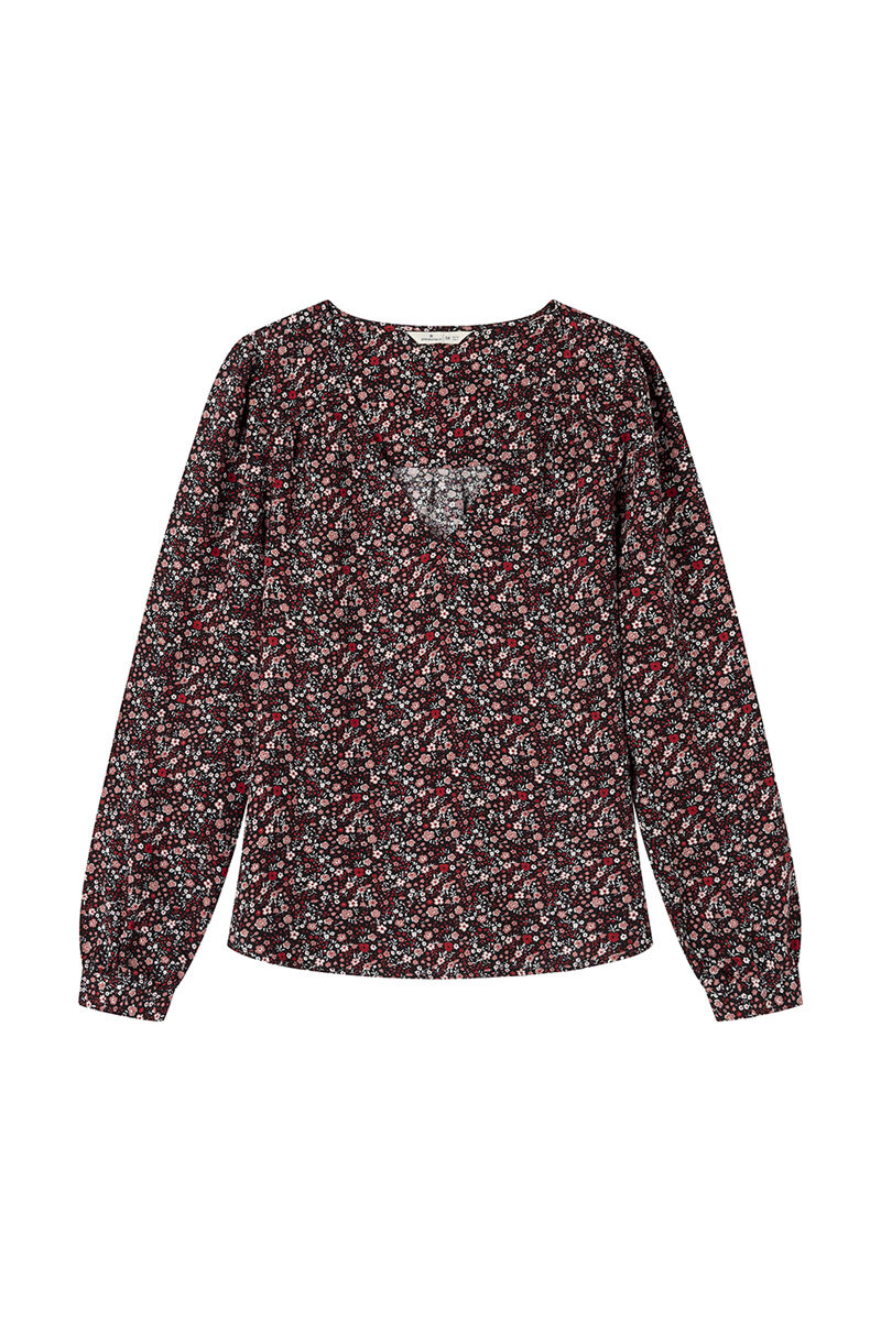Springfield Blusa fluida lurex rojo