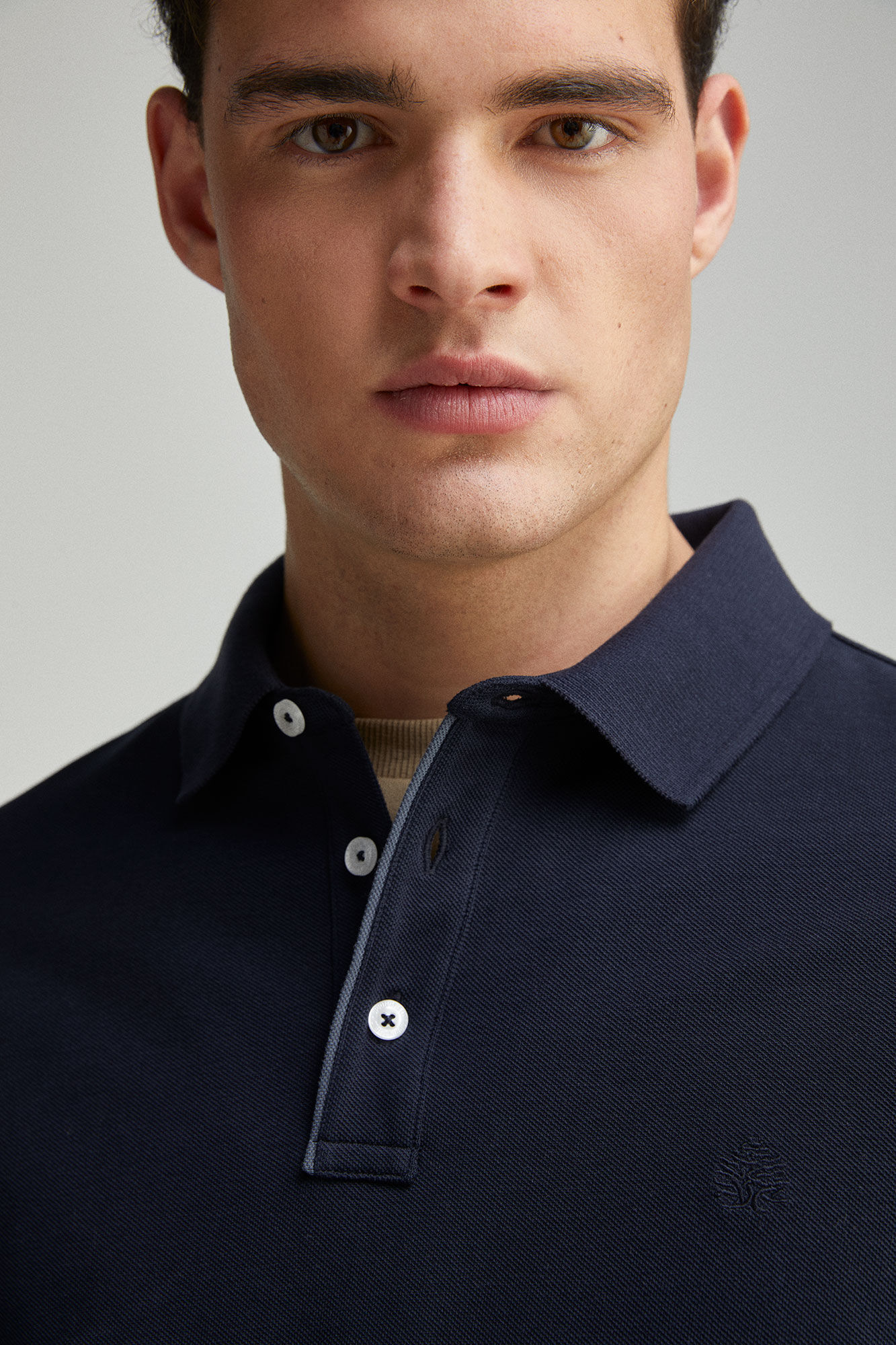 Springfield Polo piqu&eacute; contraste tapeta slim fit