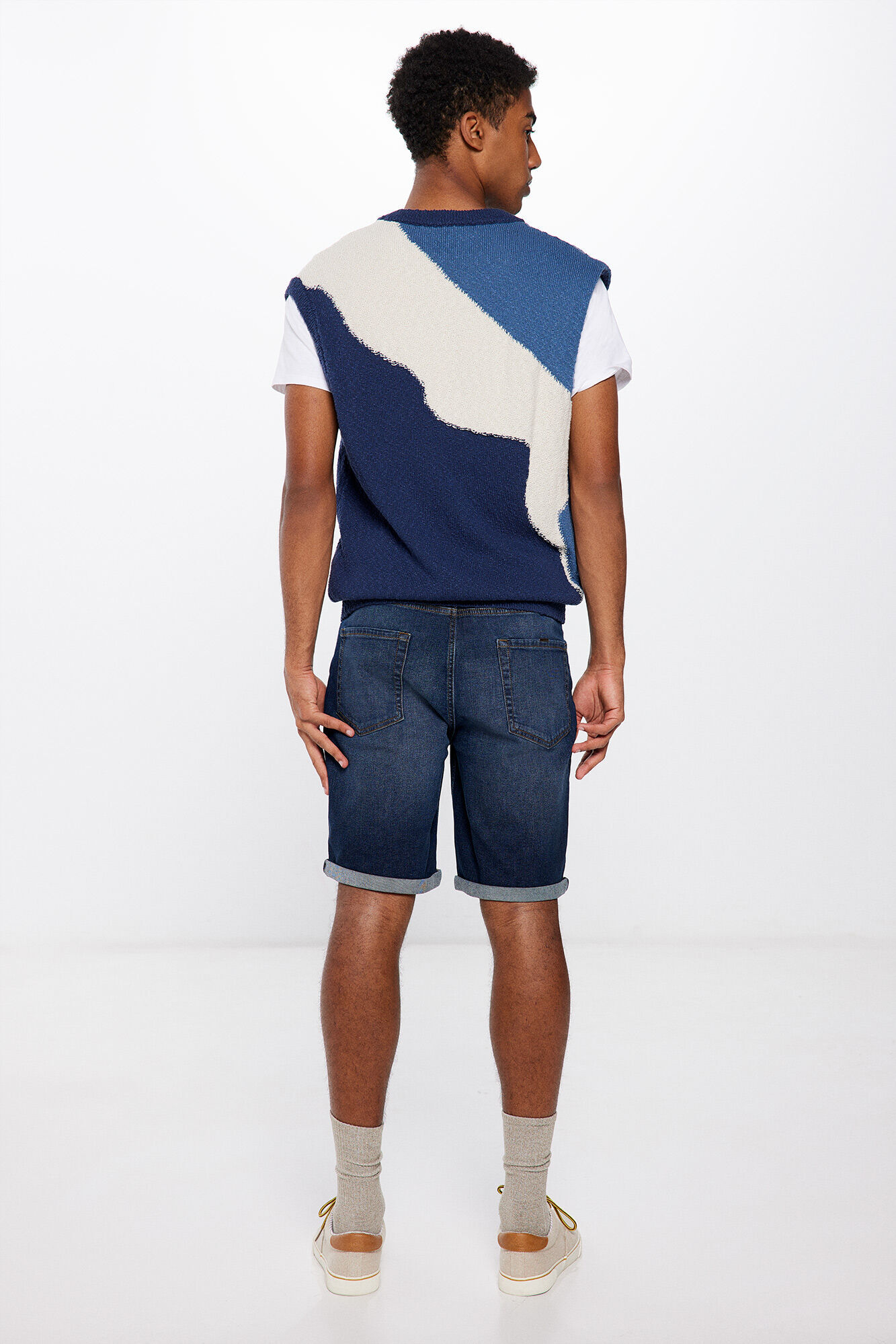 Springfield Bermuda denim b&aacute;sica azul