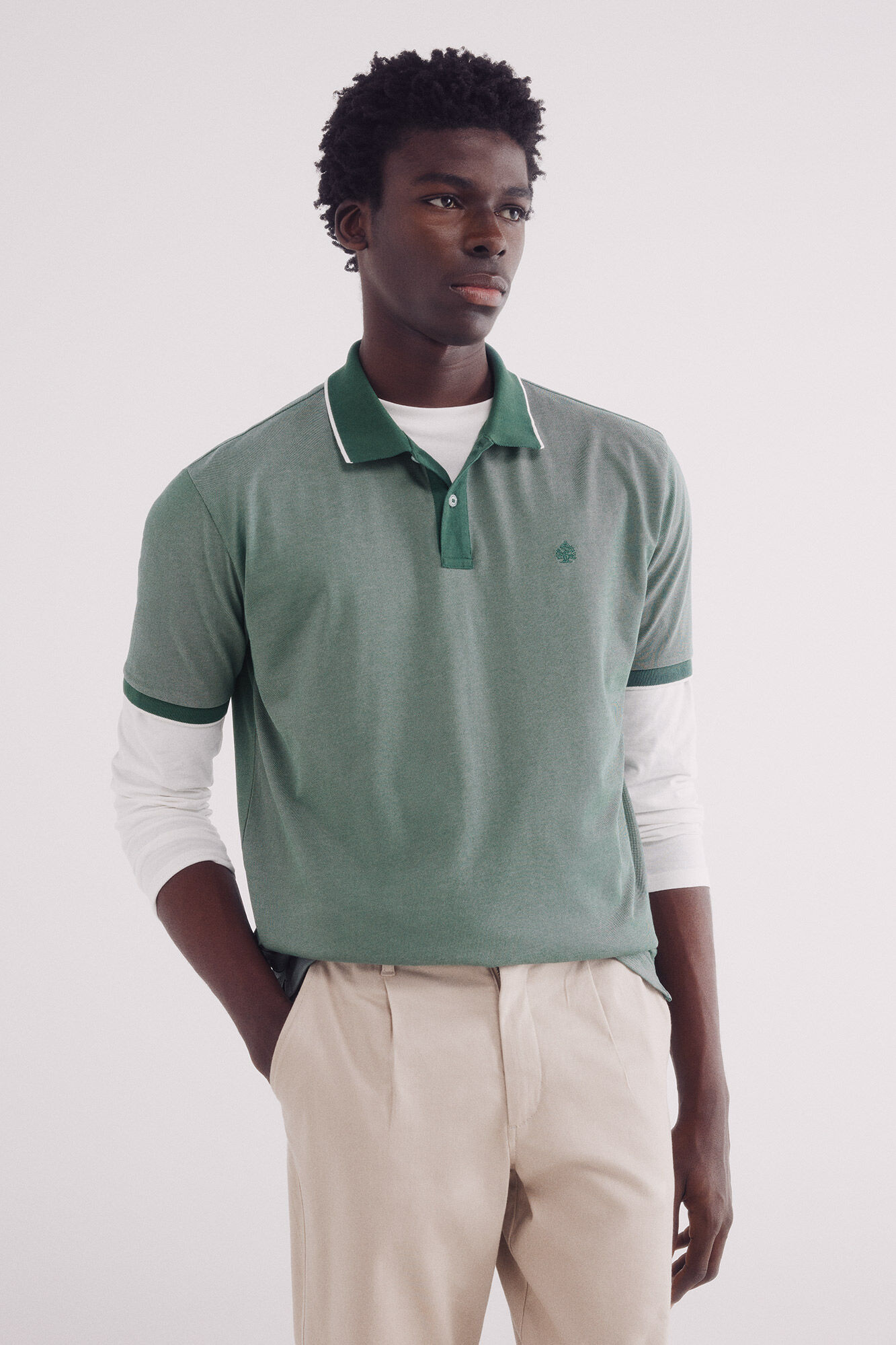 Springfield Polo oxford cuello contraste regular fit