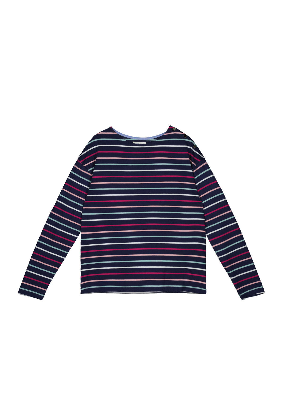 Springfield Playera Rayas Botones Hombro marino