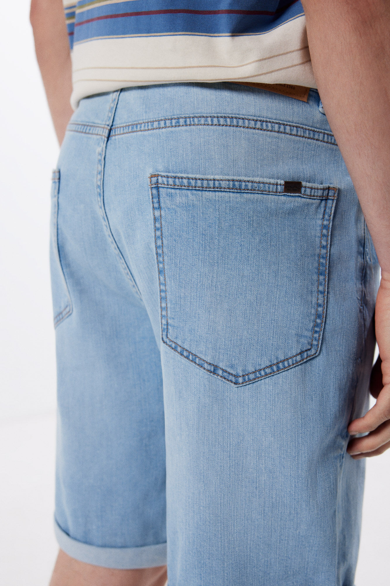 Springfield Bermuda vaquera regular ultra ligera azul indigo