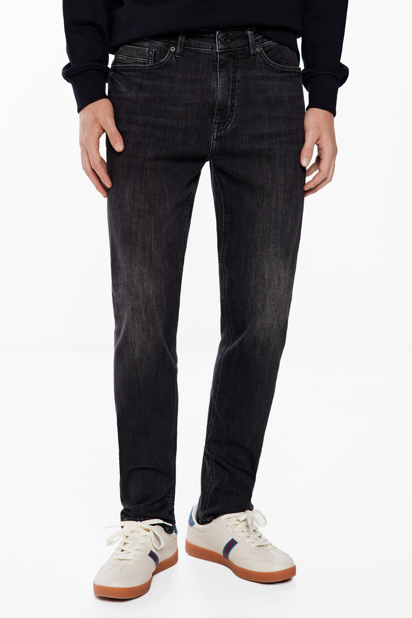 Springfield Jeans skinny negro lavado
