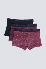 Springfield Pack de 3 perros boxer y rayas p&uacute;rpura