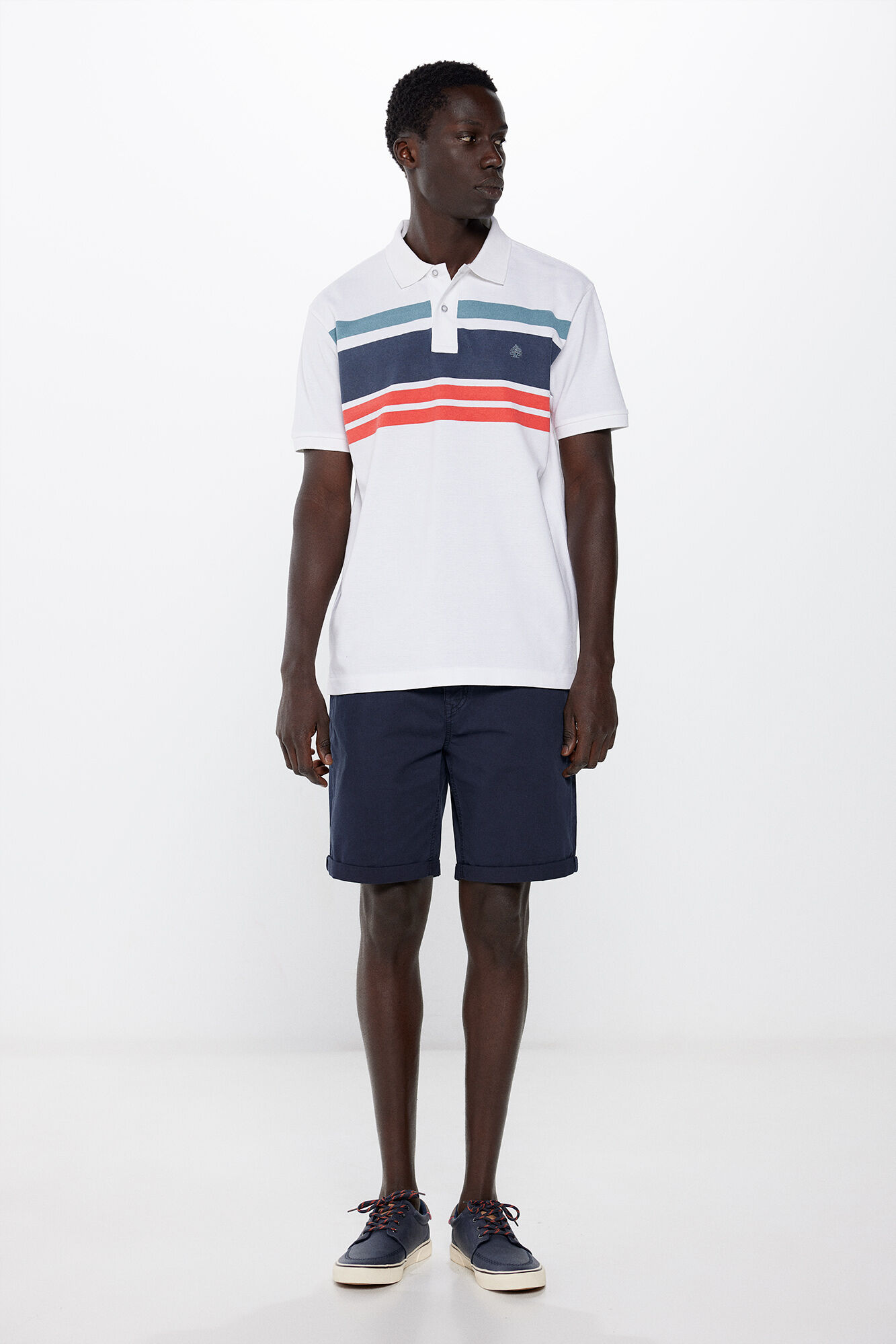Springfield Polo piqu&eacute; rayas regular fit azul