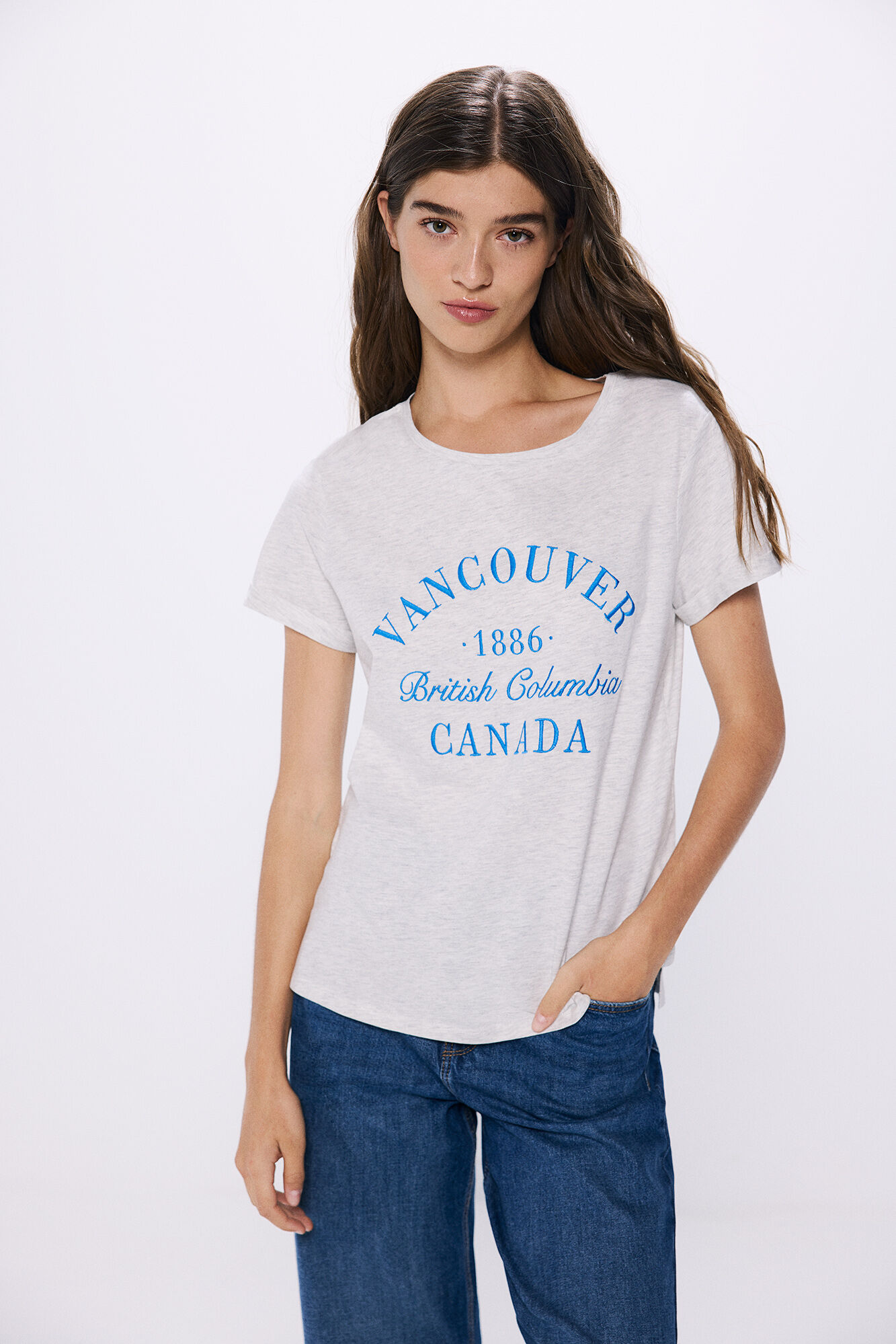 Springfield Playera gr&aacute;fica gris