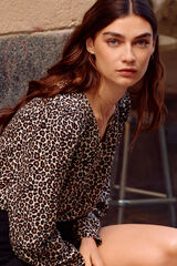 Springfield Blusa fluida lurex nude