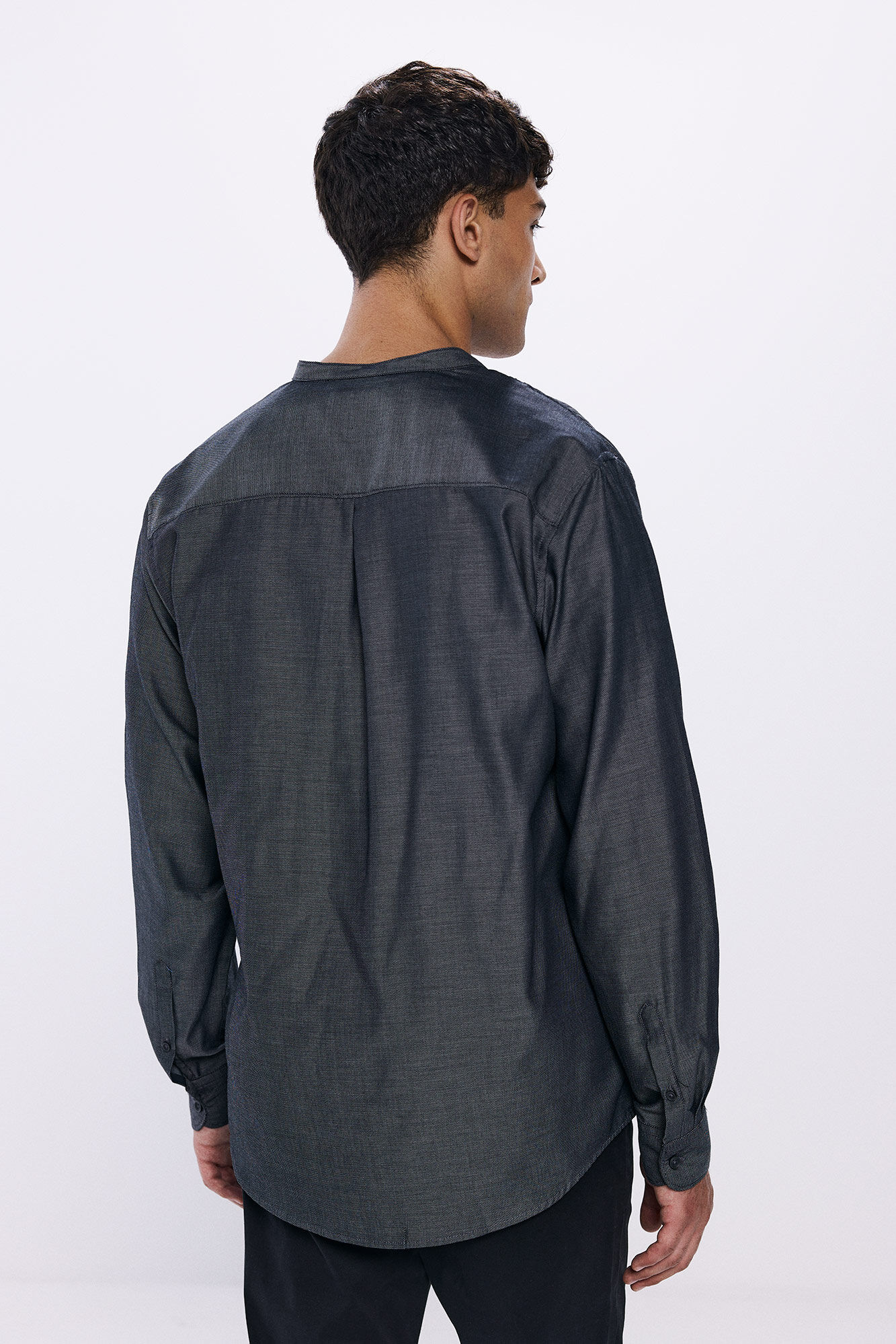 Springfield Camisa vestir bicolor negro
