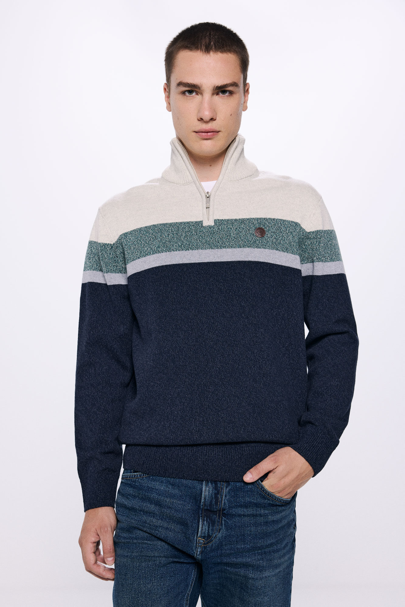 Springfield Su&eacute;ter cremallera bloque color