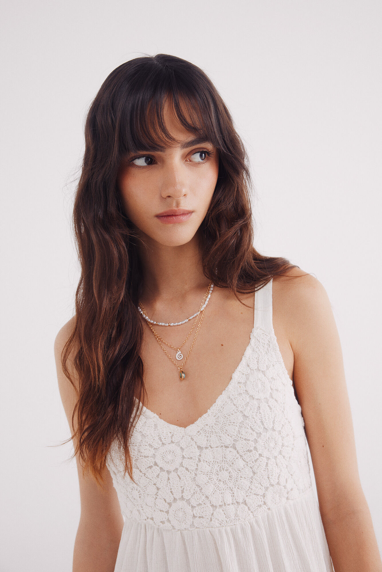 Springfield Vestido midi combinado crochet