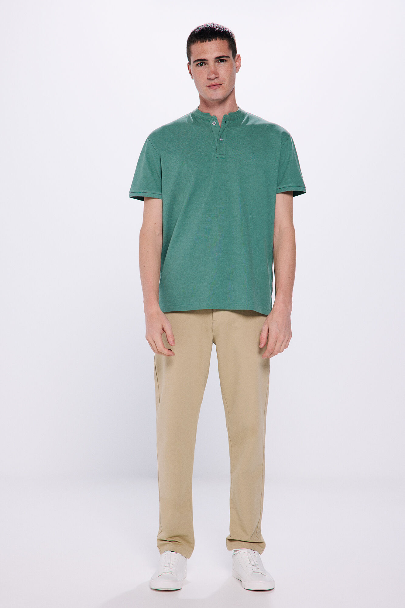 Springfield Polo piqu&eacute; cuello mao verde