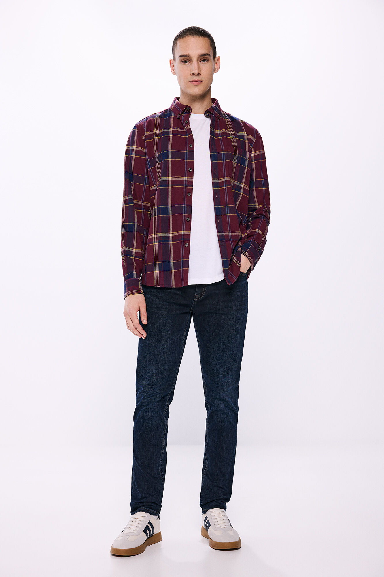 Springfield Camisa cuadros rojo