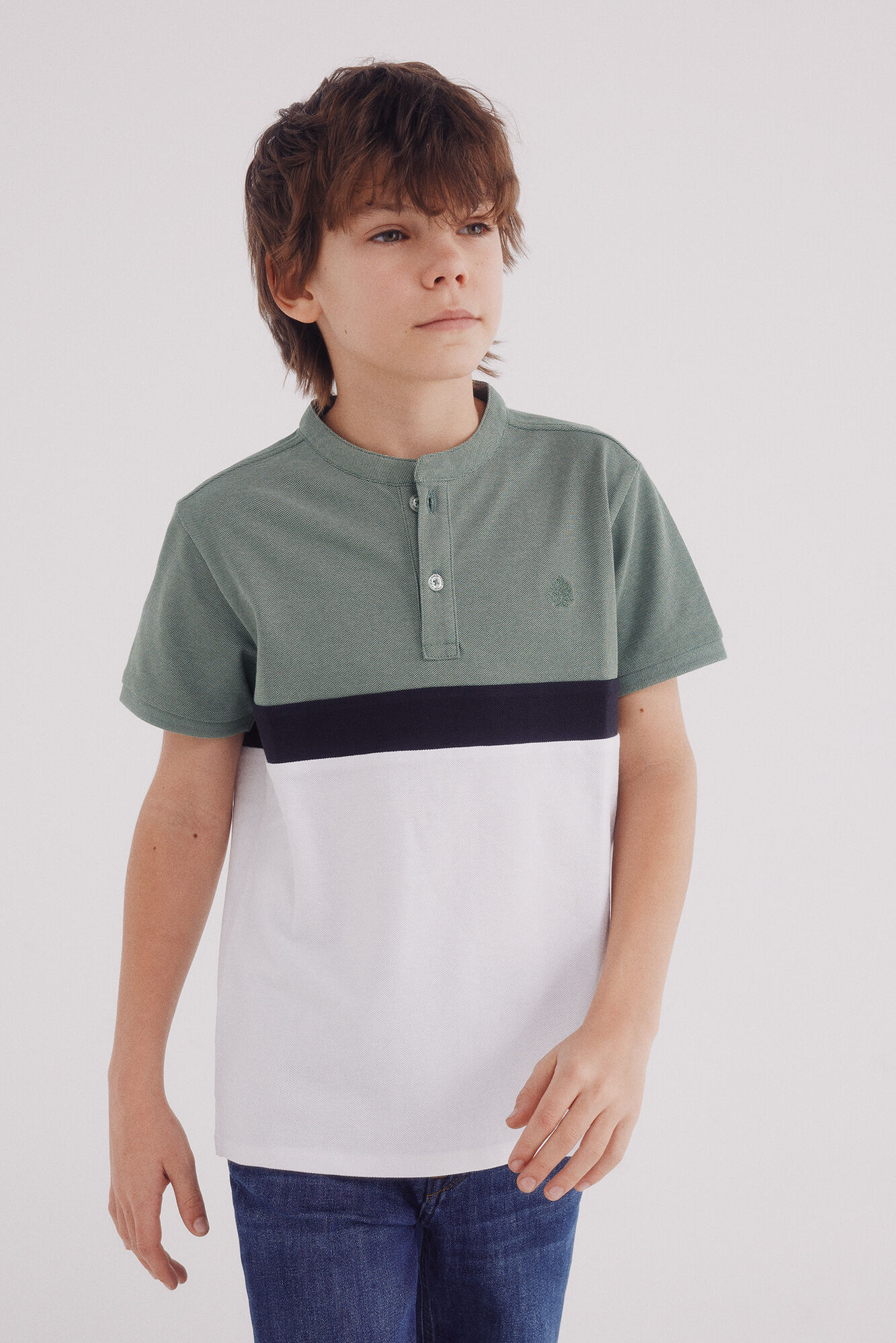 Springfield Kids Polo block color ni&ntilde;o verde