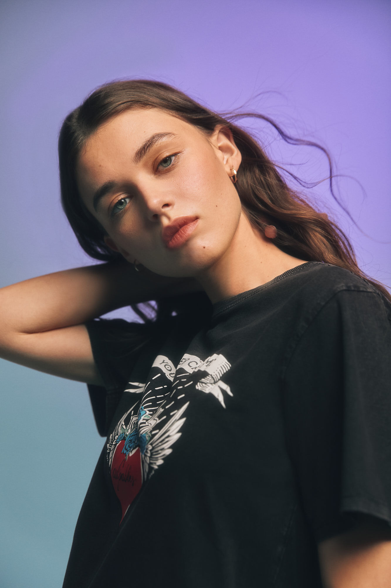 Springfield Playera "You&acute;ll never catch me" negro