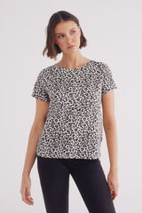 Springfield Playera estampado animal blanco
