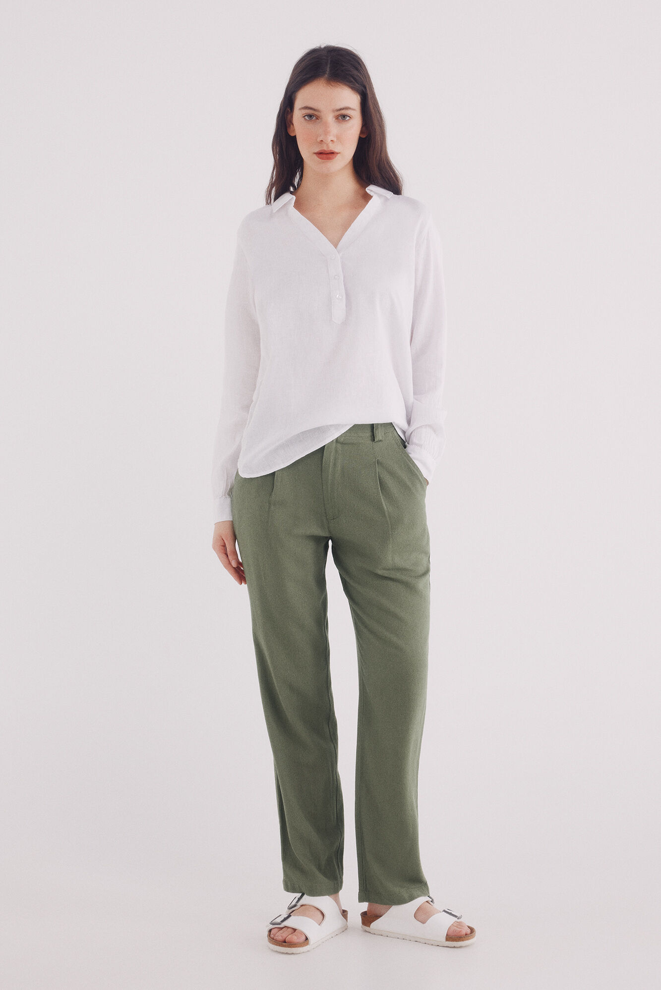 Springfield Pantal&oacute;n b&aacute;sico lino