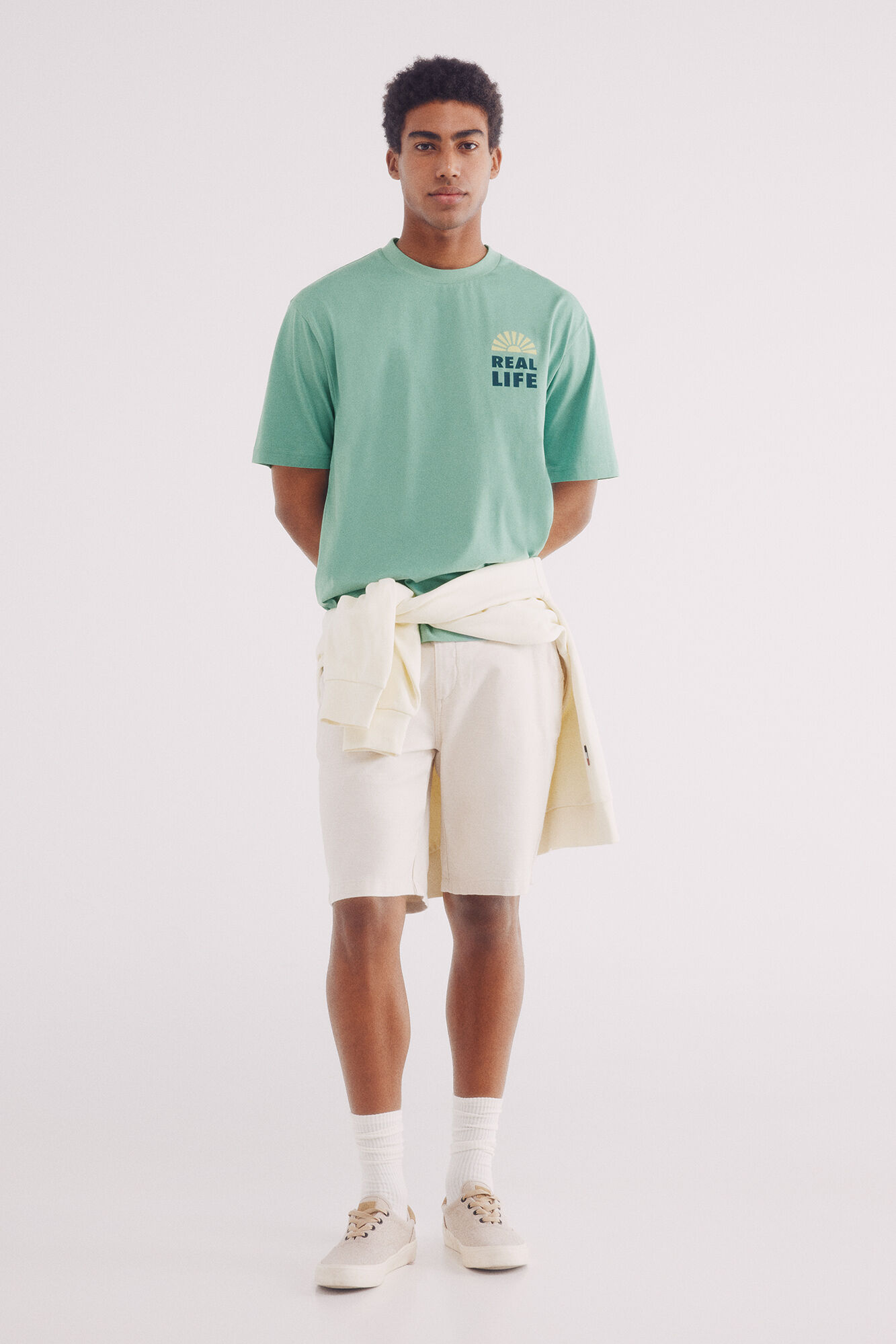 Springfield Camiseta palmeras verde