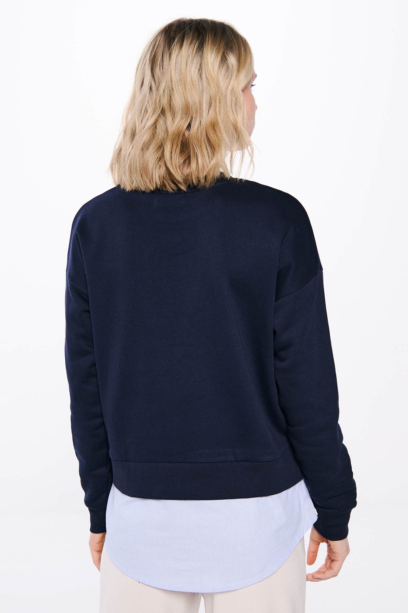 Springfield Sudadera texto bordado combinada marino