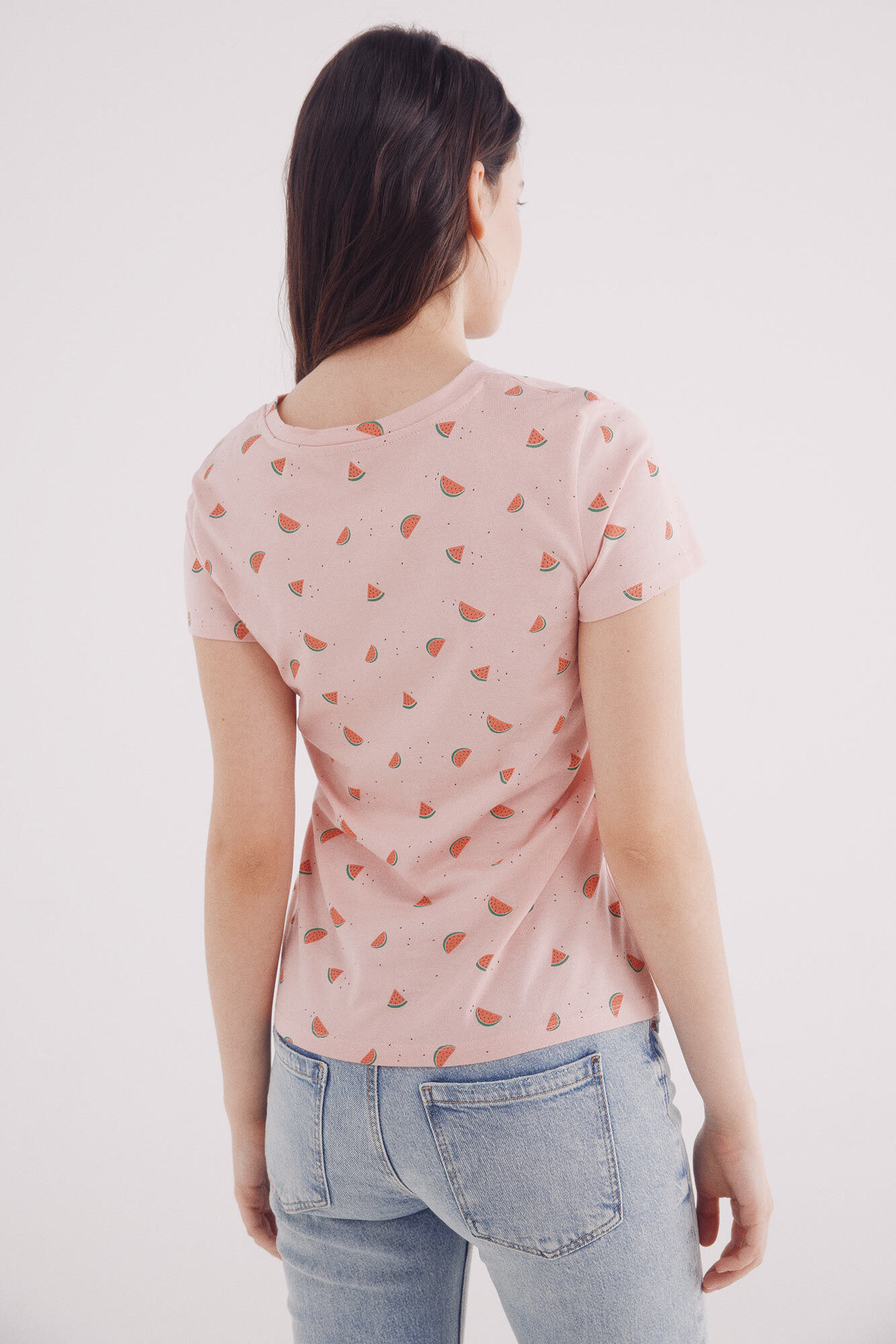 Springfield Playera estampado frutas rosa