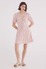 Springfield Vestido corto estampado blanco