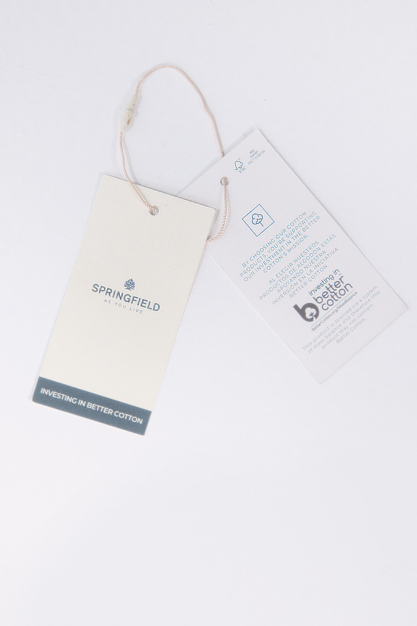 Springfield Playera combinada bordado suizo azul