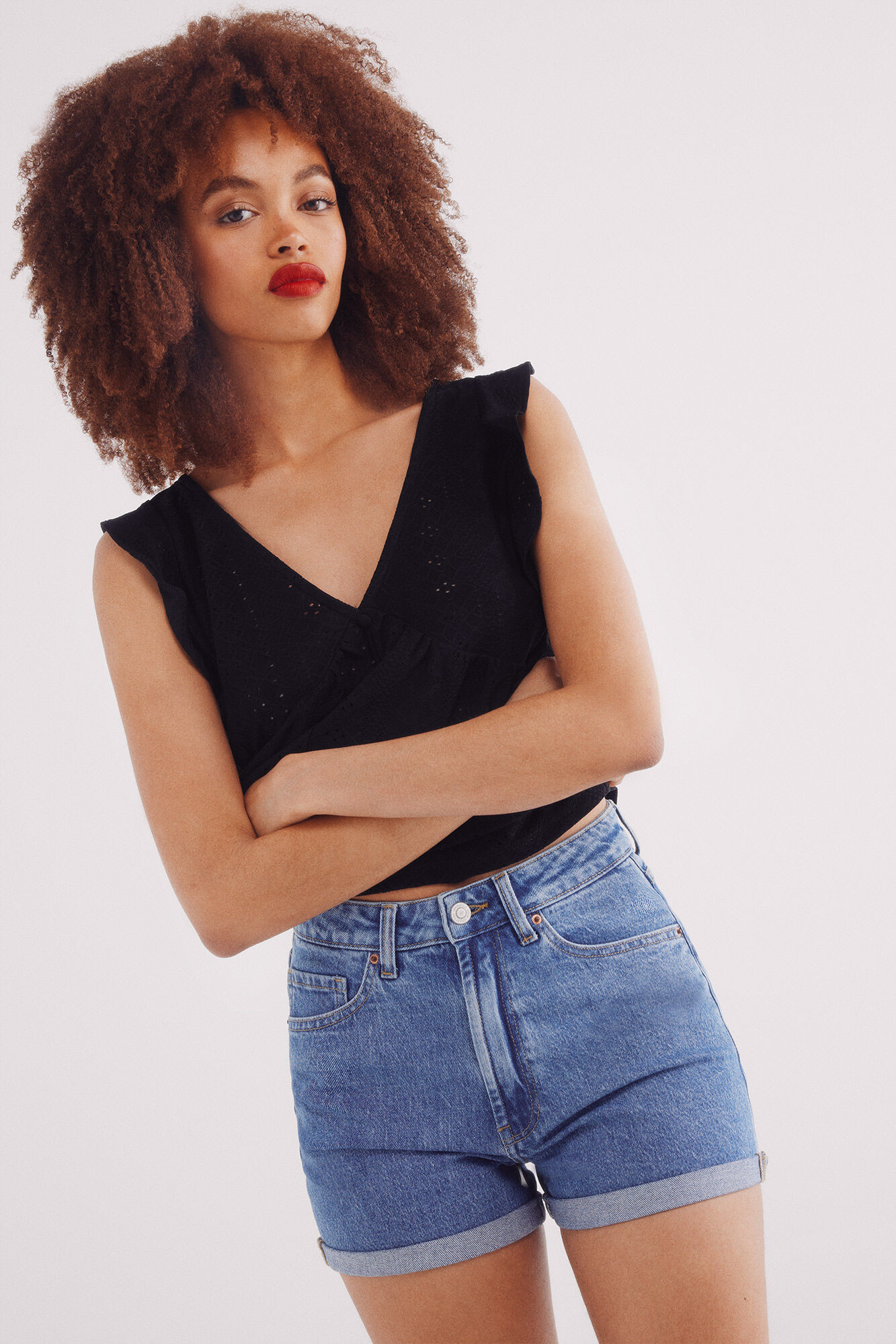 Springfield Shorts Mom  azul