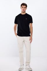 Springfield Playera b&aacute;sica cuello redondo negro