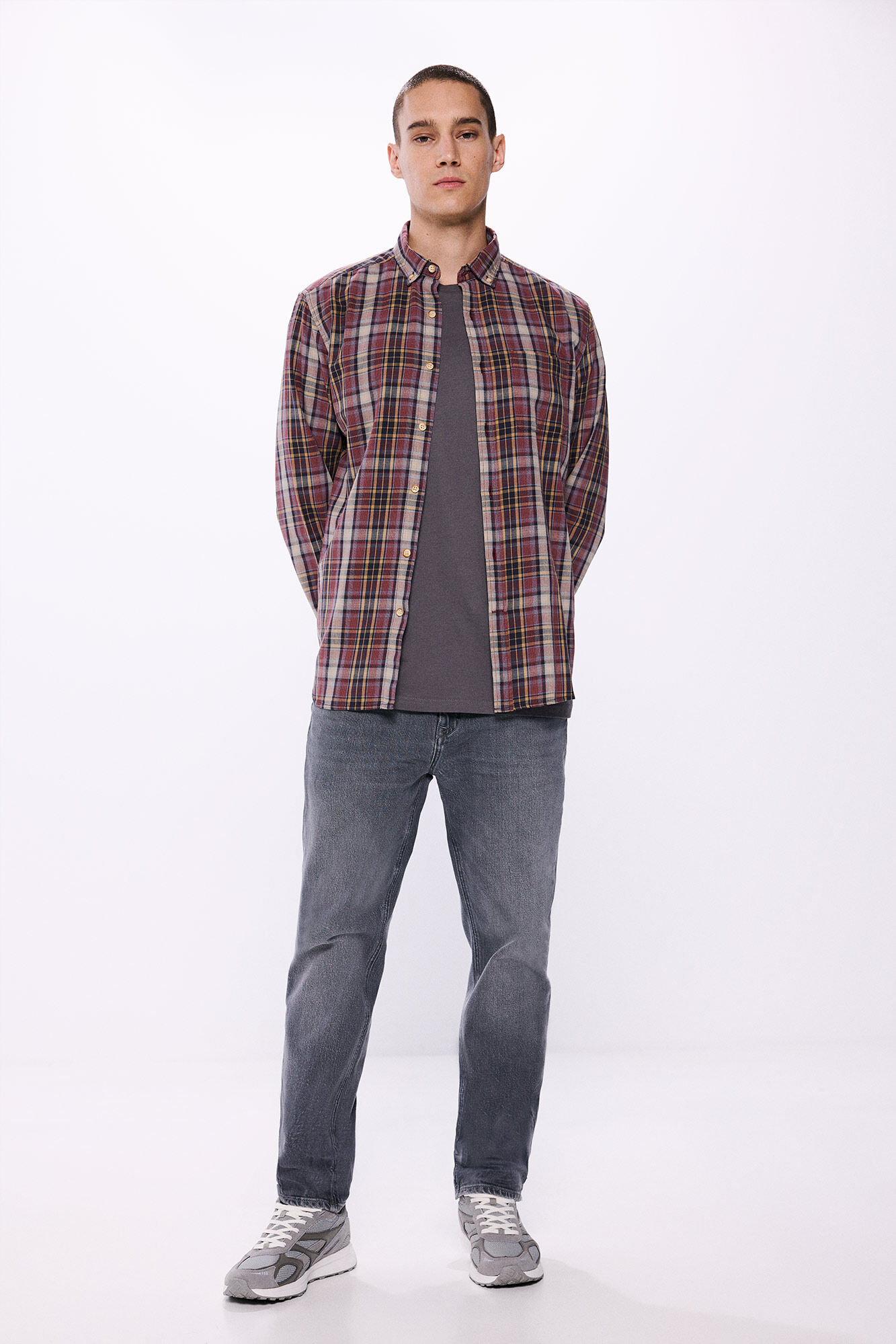 Springfield Camisa franela cuadros rojo