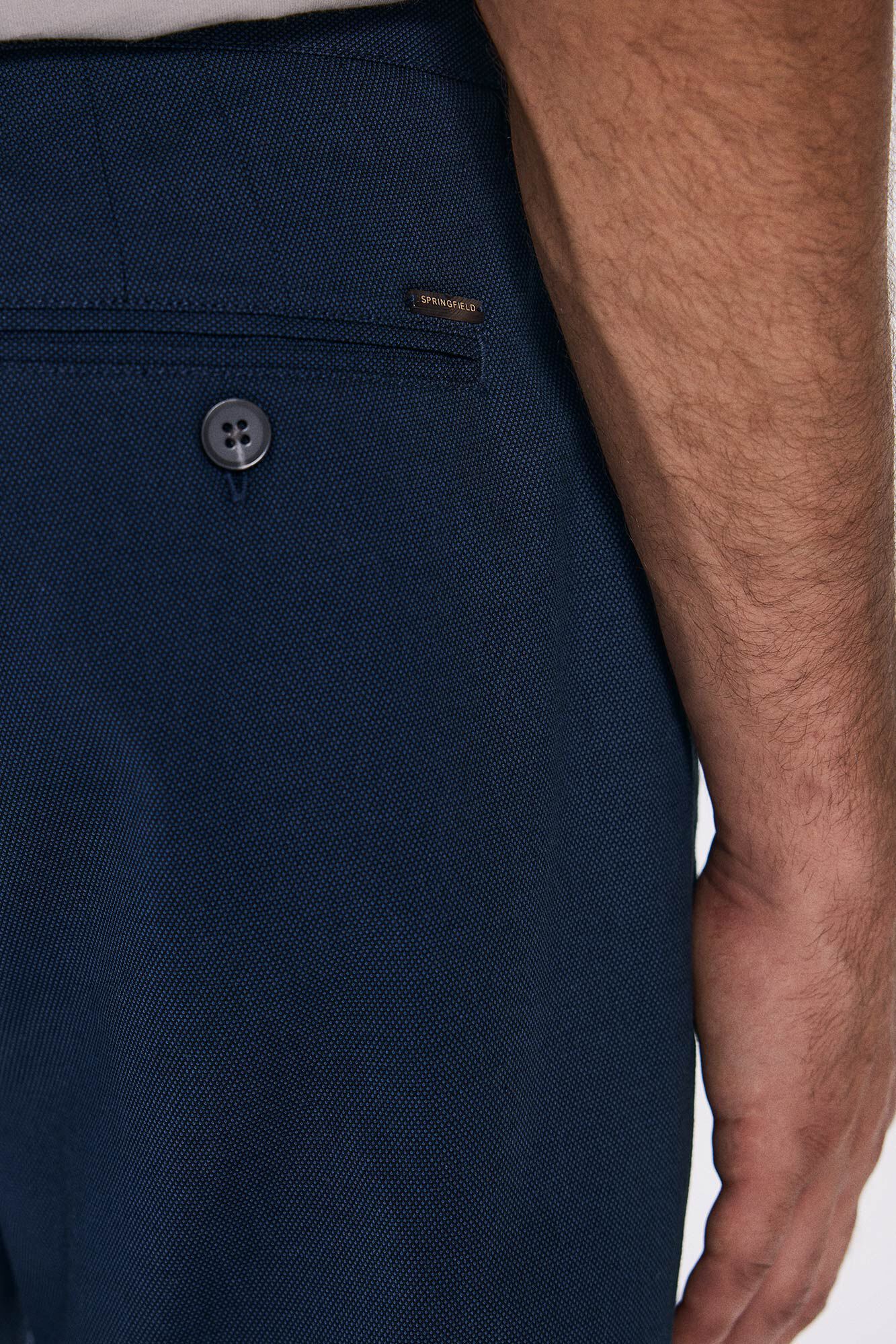 Springfield Pantal&oacute;n chino vestir comfort slim fit azulado
