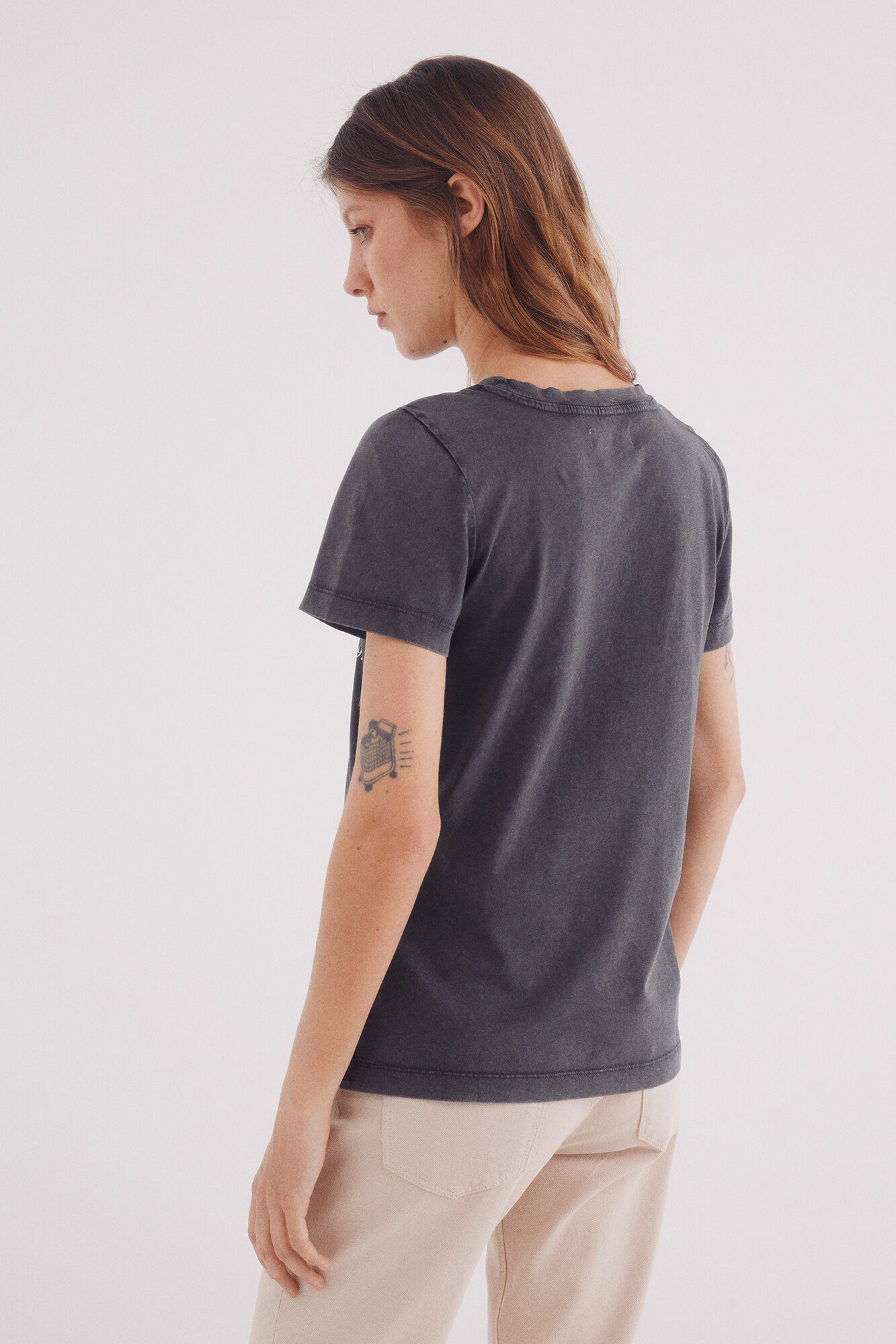 Springfield Playera "Flower market" gris