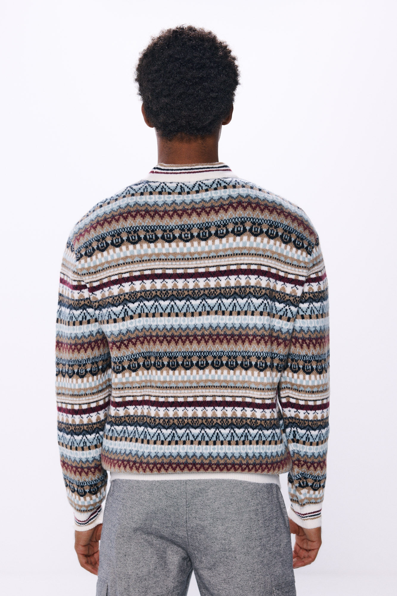 Springfield Su&eacute;ter moda jacquard caf&eacute;