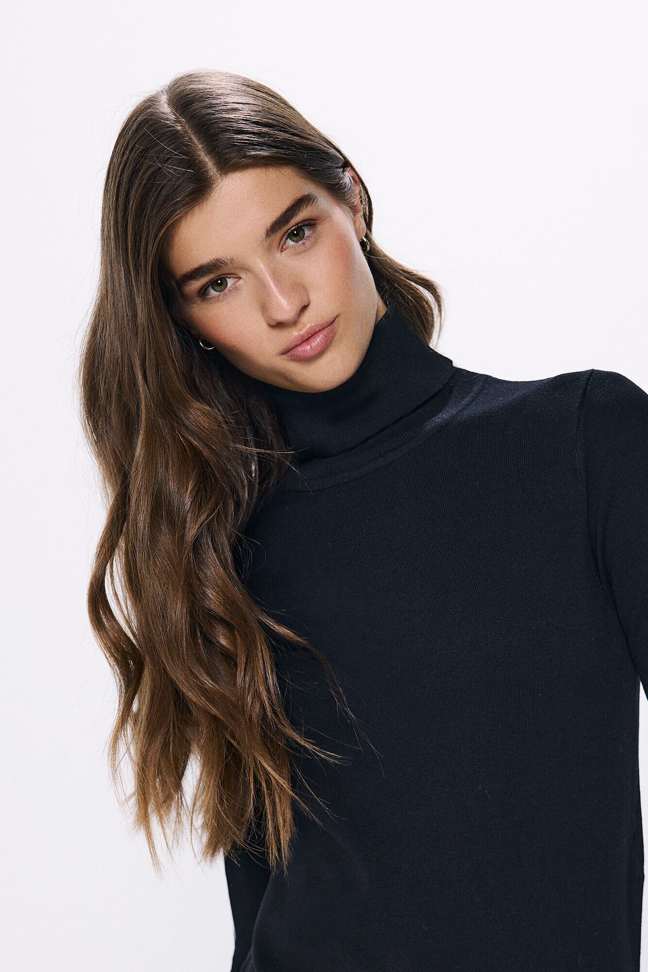 Springfield Su&eacute;ter cuello alto botones pu&ntilde;o