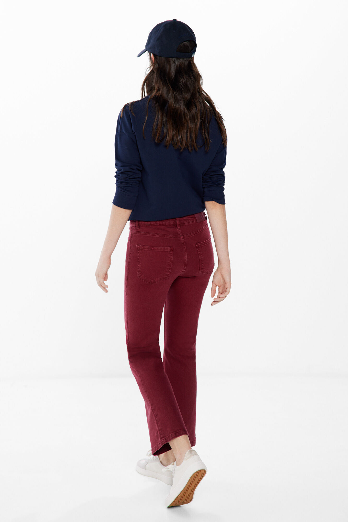 Springfield Jeans color kick flare p&uacute;rpura