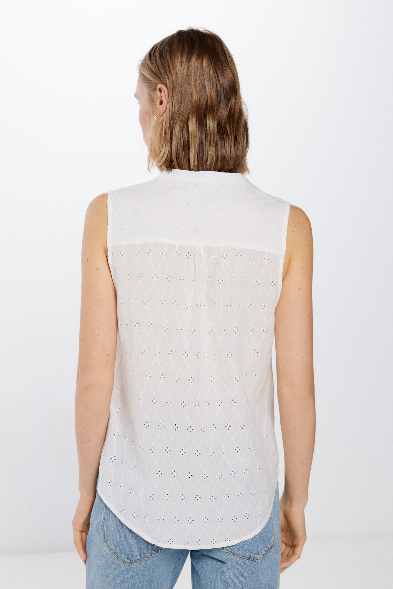 Springfield Blusa Bordados Shiffly natural