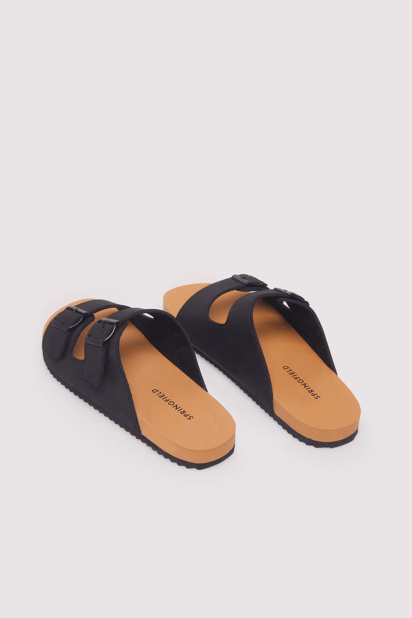 Springfield Sandalia doble hebilla negro