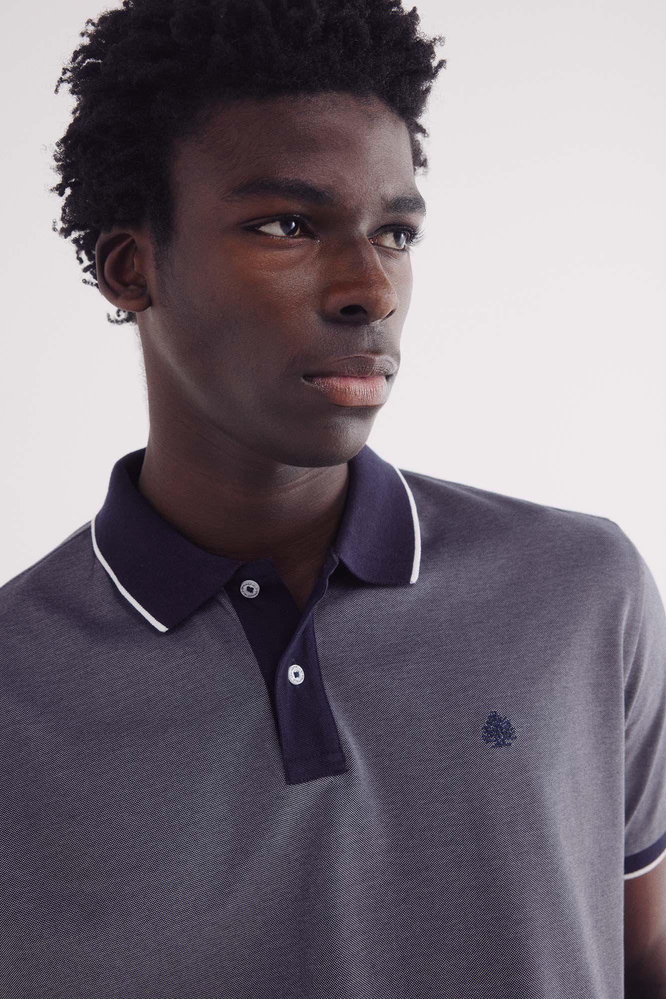 Springfield Polo oxford cuello contraste regular fit marino